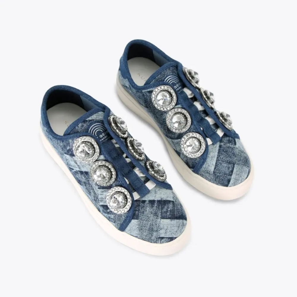 Kurt Geiger Blue Denim Sneakers with Silver Accents. SOLD OUT in stores✨️✨️
